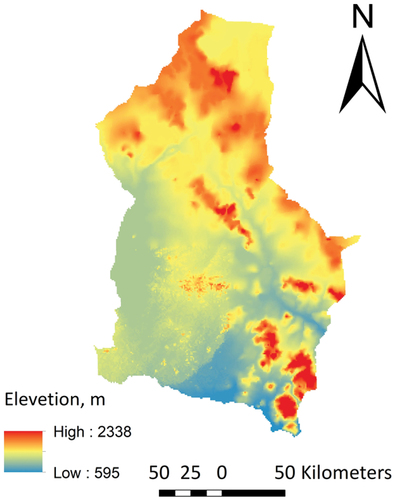 Figure 4. Elevation map.