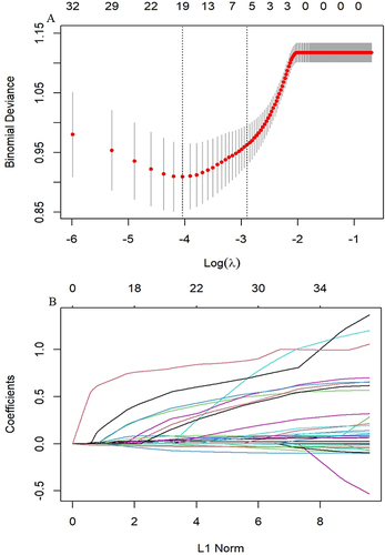 Figure 4 LASSO regression analysis.
