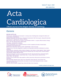 Cover image for Acta Cardiologica, Volume 77, Issue 1, 2022