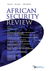 Cover image for African Security Review, Volume 32, Issue 1, 2023