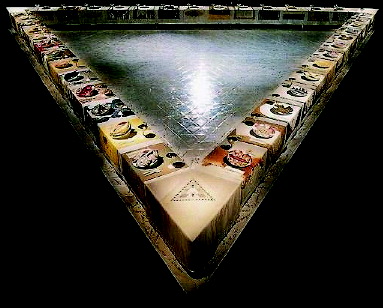 FIGURE 1. Judy Chicago, The Dinner Party, collection of the artist in cooperation with the Through the Flower Foundation. Image reprinted by permission of the Through the Flower Foundation.