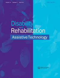 Cover image for Disability and Rehabilitation: Assistive Technology, Volume 14, Issue 5, 2019