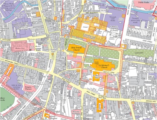 Figure 28. Detail from An Historical Map of Coventry: From Medieval to Industrial City