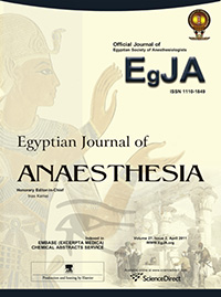 Cover image for Egyptian Journal of Anaesthesia, Volume 27, Issue 2, 2011