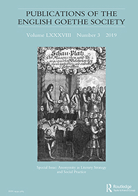 Cover image for Publications of the English Goethe Society, Volume 88, Issue 3, 2019