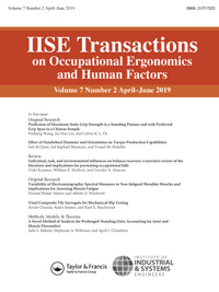 Cover image for IISE Transactions on Occupational Ergonomics and Human Factors, Volume 7, Issue 2, 2019
