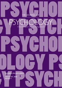 Cover image for The Journal of Psychology, Volume 157, Issue 1, 2023