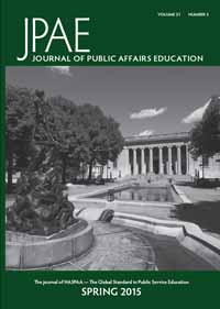Cover image for Journal of Public Affairs Education, Volume 21, Issue 2, 2015