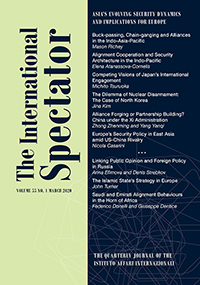 Cover image for The International Spectator, Volume 55, Issue 1, 2020