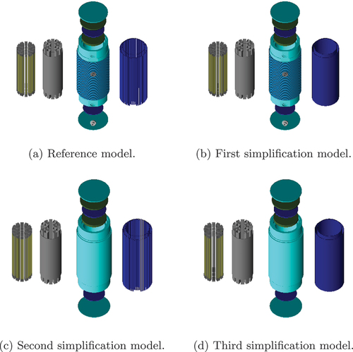 Fig. 1. Exploded view of the components of each model.