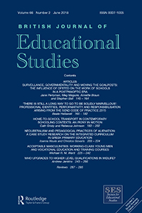Cover image for British Journal of Educational Studies, Volume 66, Issue 2, 2018