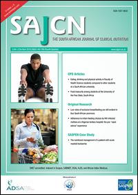 Cover image for South African Journal of Clinical Nutrition, Volume 32, Issue 1, 2019