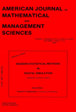 Cover image for American Journal of Mathematical and Management Sciences, Volume 4, Issue 3-4, 1984