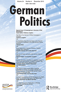 Cover image for German Politics, Volume 24, Issue 4, 2015