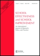 Cover image for School Effectiveness and School Improvement, Volume 20, Issue 4, 2009