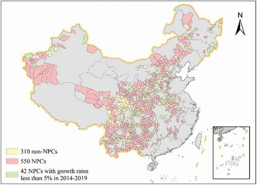 Figure 1. Spatial distribution of NPCs and non-NPCs