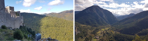 Figure 3. The landscape surrounding Puilaurens castle, Aude. (Photos: Aleks Pluskowski).