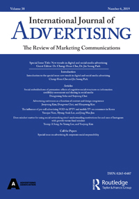 Cover image for International Journal of Advertising, Volume 38, Issue 6, 2019