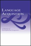 Cover image for Language Acquisition, Volume 21, Issue 1, 2014