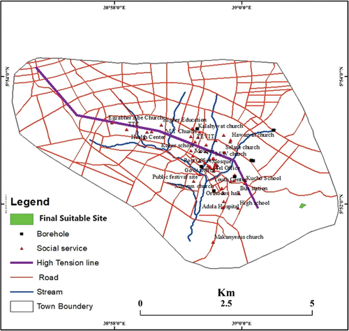 Figure 23. The final selected suitable site for the abattoir.