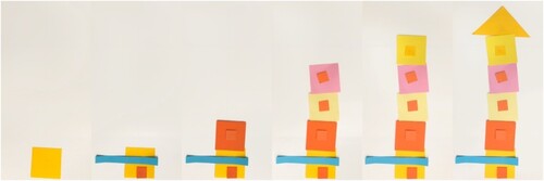 Figure 18. Child O’s final six frames as a sequence of stop-motion animation through taking photos.