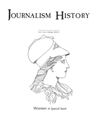 Cover image for Journalism History, Volume 1, Issue 4, 1974