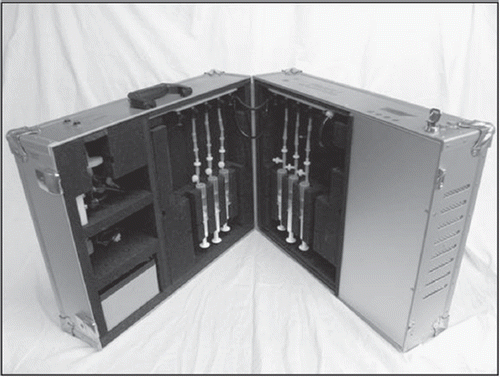 Figure 1. A portable microbe enrichment unit (PMEU; Finnoflag Oy and Samplion Oy, Kuopio and Siilinjärvi, Finland) (Citation19).