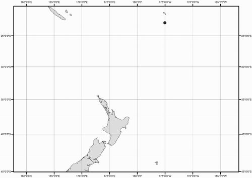 Figure 34 Distribution of Echinoteuthis famelica specimens examined in this study.