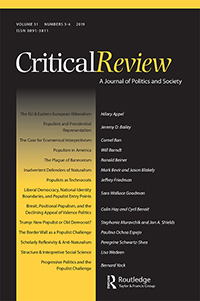 Cover image for Critical Review, Volume 31, Issue 3-4, 2019