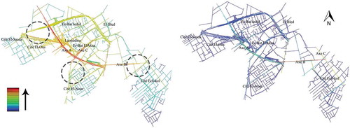 Figure 6. Integration (Rn) and choice (Rn) maps in 1974 *with high n values.