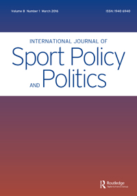 Cover image for International Journal of Sport Policy and Politics, Volume 8, Issue 1, 2016