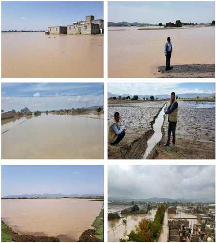 Figure 2. A general view of the flooded area following the heavy rain in Qaa’Jahran caused by the 17 August 2022 storm, a significant portion of flood water is contained in earth fissures.
