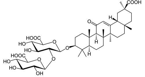 Figure 1. Molecular formula of glycyrrhizic acid.