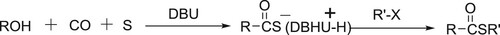 Scheme 82. Synthesis of S-alkyl carbonothioates.