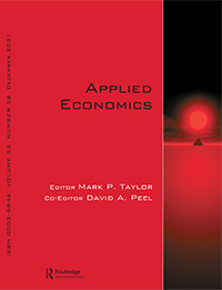 Cover image for Applied Economics, Volume 53, Issue 58, 2021