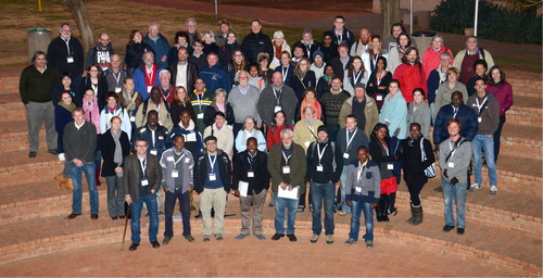 Louis Scott (front row centre) and participants at the 2014 Bloemfontein conference