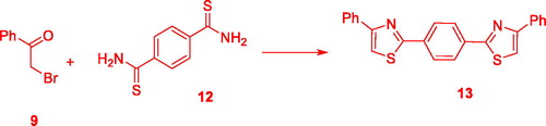 Scheme 3. Synthesis of bisthiazole 13.