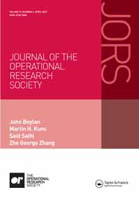 Cover image for Journal of the Operational Research Society, Volume 72, Issue 4, 2021