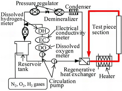 Figure 1 Flow diagram of the experimental apparatus for preoxidation and confirmation of the suppression effect of 60Co with OHi-FC