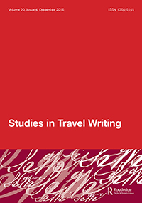 Cover image for Studies in Travel Writing, Volume 20, Issue 4, 2016