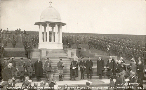 Figure 2. Chattri Memorial dedication ceremony, Brighton, 1921. Source: Photo courtesy The Royal Pavilion and Museums, Brighton and Hove.