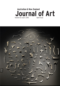 Cover image for Australian and New Zealand Journal of Art, Volume 16, Issue 1, 2016