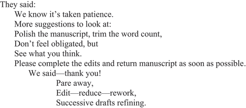 Figure 10. Excerpt from “Writing is Re-Writing” by Tamar Meskin and Tanya van der Walt.