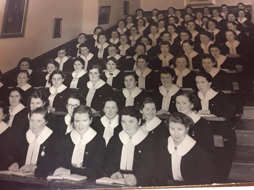 Carysfort students in the 1930s. Source: Personal collection, Aine Hyland.