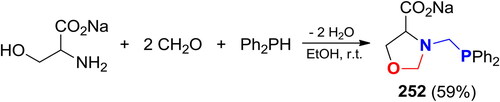 Scheme 148. Reaction of the Na salt of serine with Ph2PH and excess CH2O.[Citation323,Citation457]
