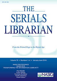 Cover image for The Serials Librarian, Volume 76, Issue 1-4, 2019