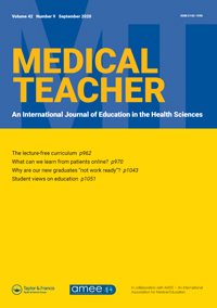 Cover image for Medical Teacher, Volume 42, Issue 9, 2020