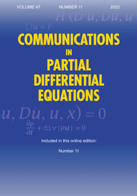 Cover image for Communications in Partial Differential Equations, Volume 47, Issue 11, 2022