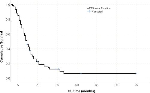 Figure 1 OS of all study groups of elderly GBM.