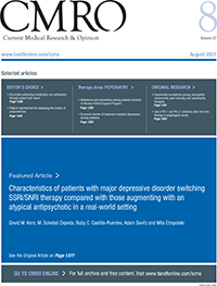 Cover image for Current Medical Research and Opinion, Volume 37, Issue 8, 2021
